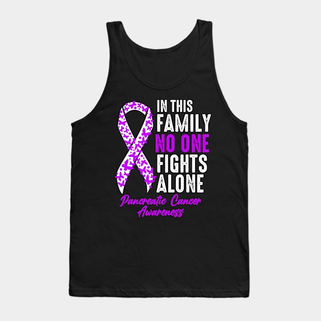 No One Fights Alone Shirt Pancreatic Cancer Tank Top by JB.Collection